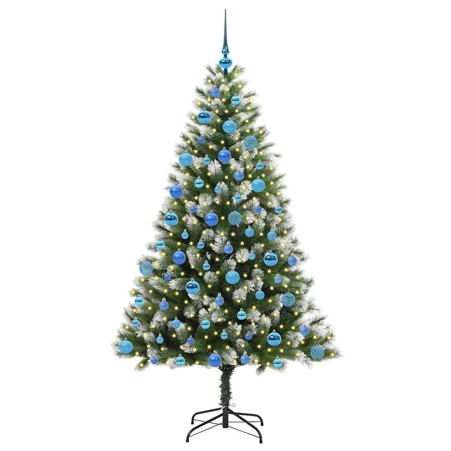 Sapin de Noël artificiel à charnière avec neige en flocons - 3