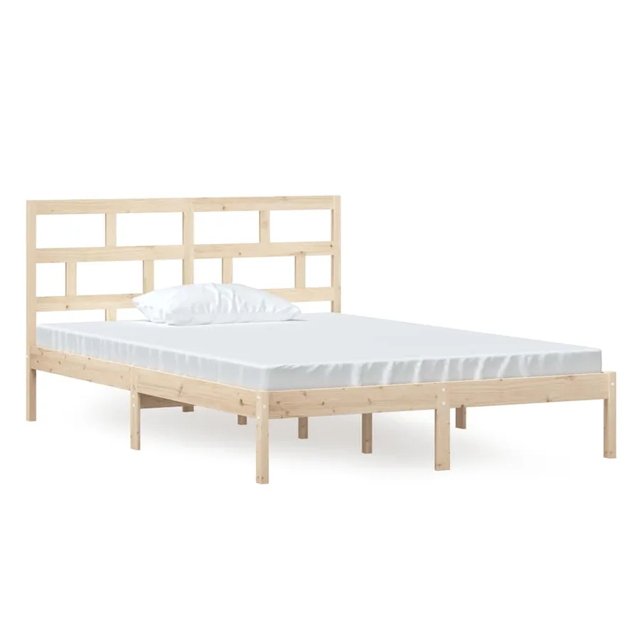 Bed frame without mattress solid wood 140x200 cm - 2