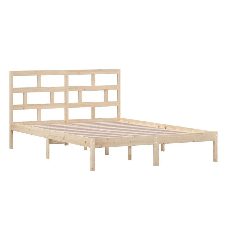 Bed frame without mattress solid wood 140x200 cm - 3