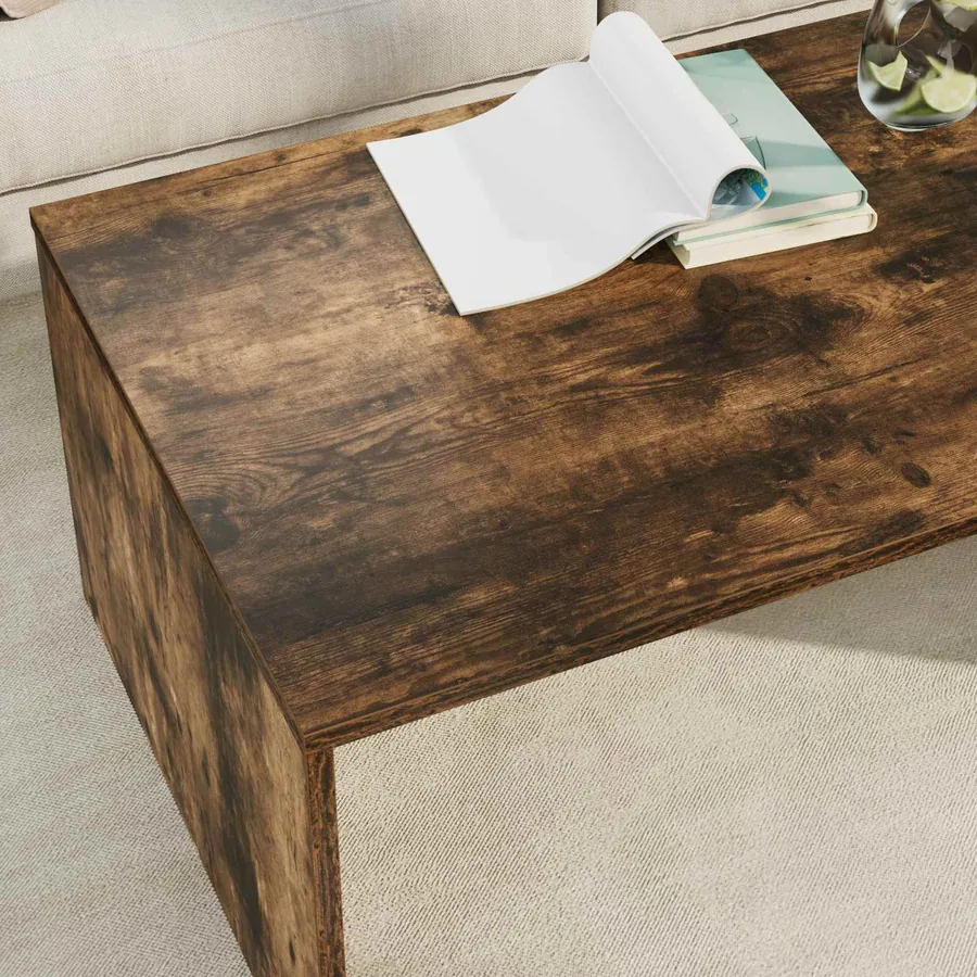 Table basse Chêne fumé 95 x 50 x 34 cm Bois d'ingénierie - 4
