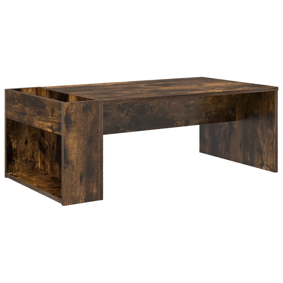 Table basse Chêne fumé 95 x 50 x 34 cm Bois d'ingénierie - 7