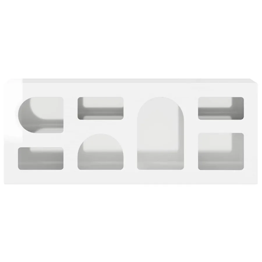 Meuble TV ELST 100 x 35 x 40 cm Blanc brillant - 5