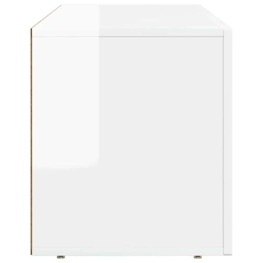 Meuble TV ELST 100 x 35 x 40 cm Blanc brillant - 6