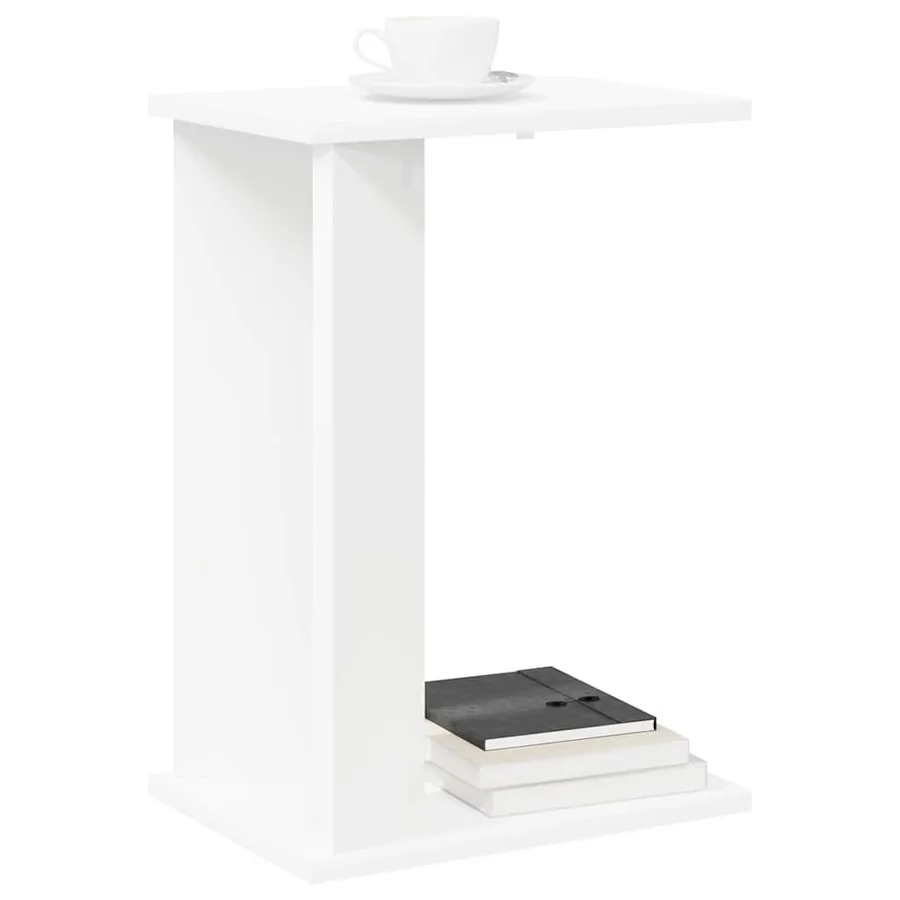Table d'appoint Blanc 35 x 25 x 50 cm Bois d'ingénierie - 3