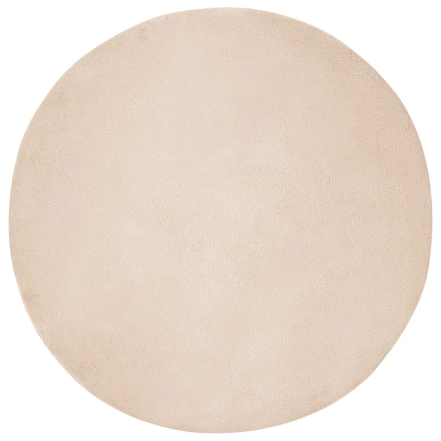 Tapis antidérapant en fausse de lapin OLITE Taupe Ø 200 cm - 2