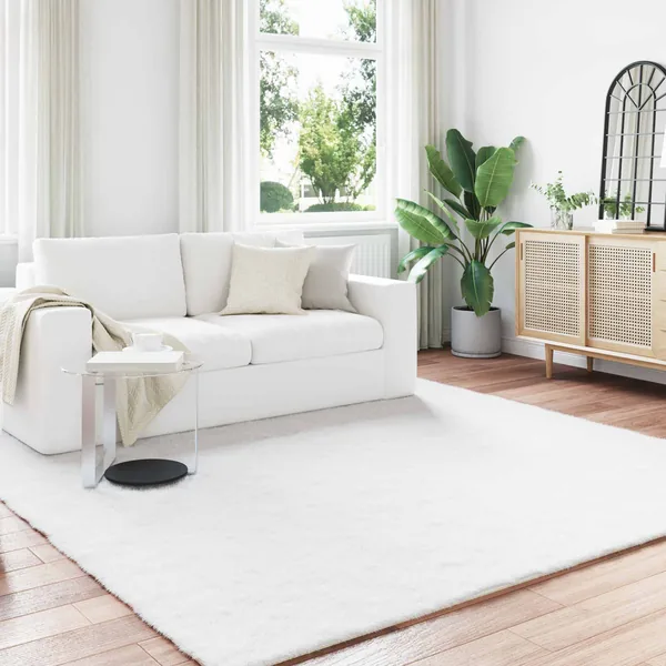 Tapis antidérapant en fausse de lapin OLITE Blanc 240 x 240 cm