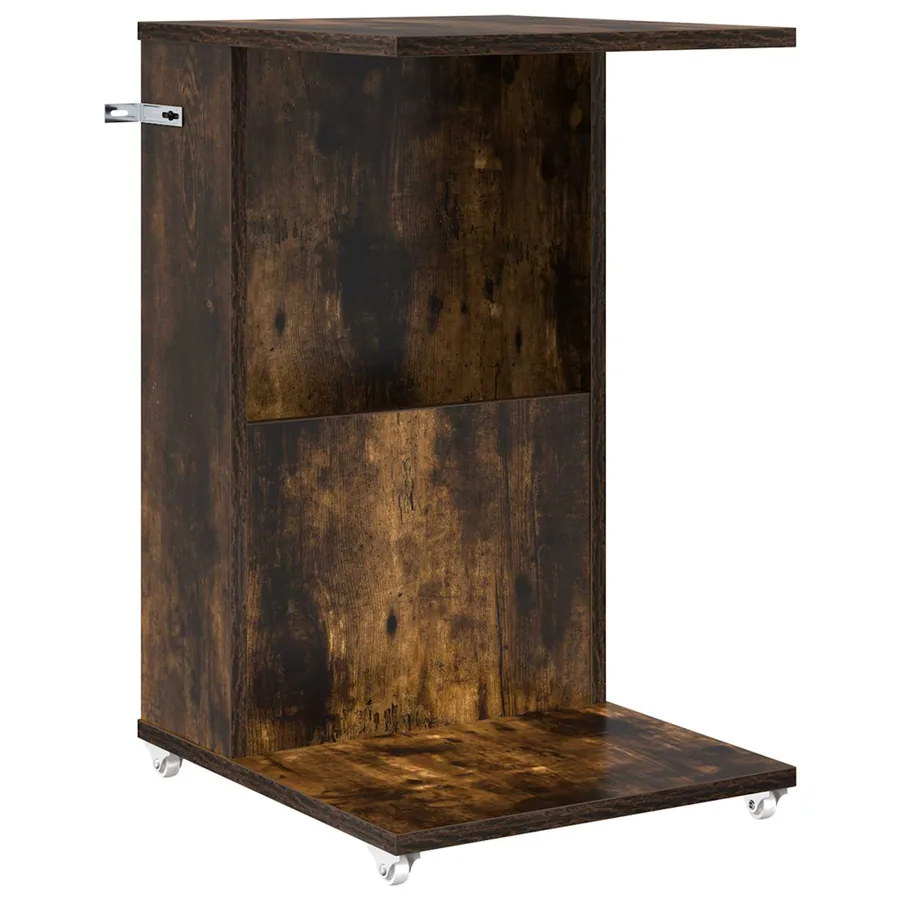 Table d'appoint Chêne fumé 40 x 35 x 60 cm Bois d'ingénierie - 2