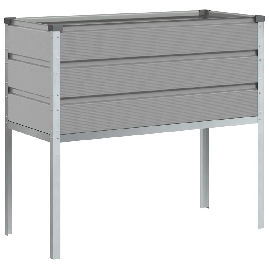 Jardinière Gris clair 100 x 45 x 90 cm Acier galvanisé - 2