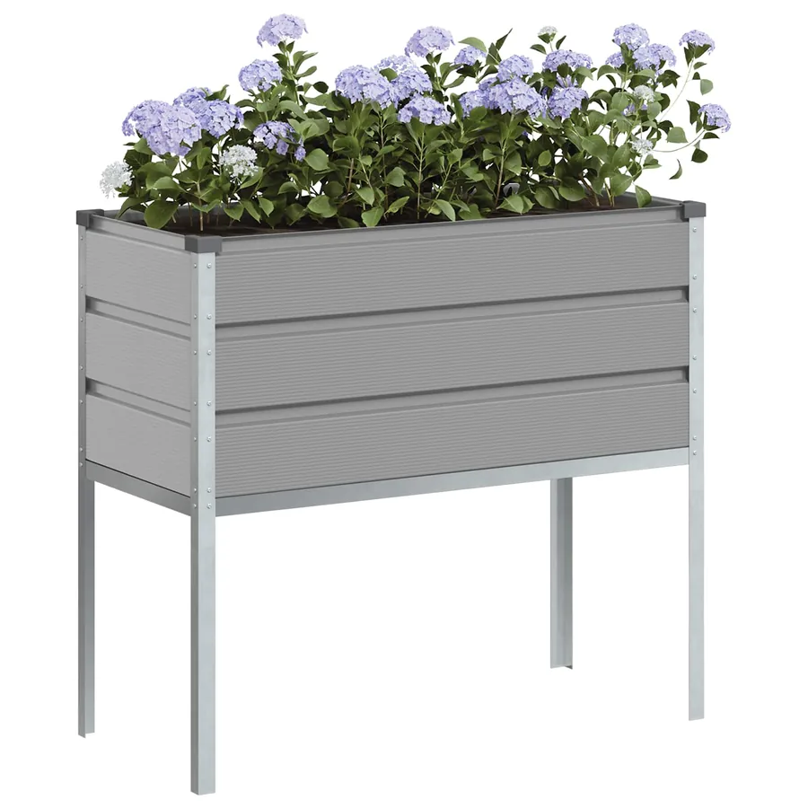 Jardinière Gris clair 100 x 45 x 90 cm Acier galvanisé - 3