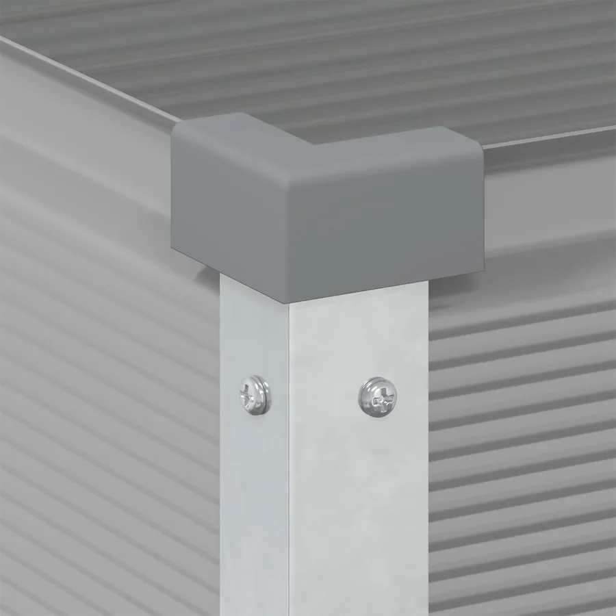 Jardinière Gris clair 100 x 45 x 90 cm Acier galvanisé - 7