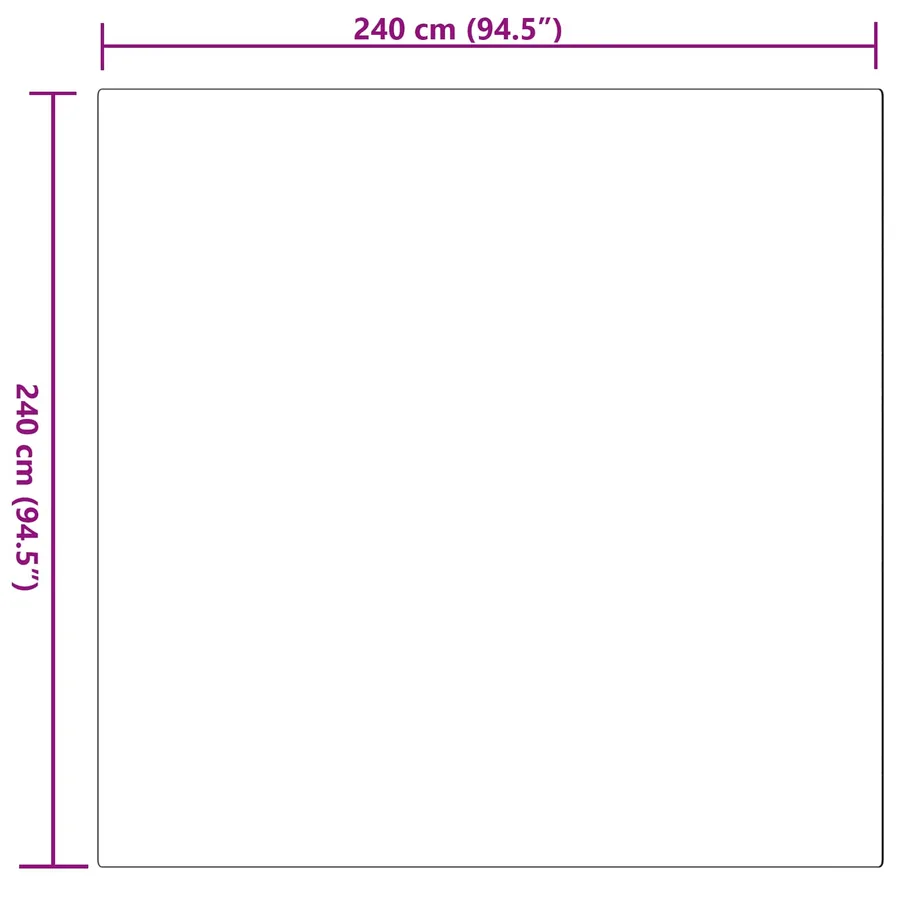 Tapis antidérapant en fausse de lapin OLITE Gris 240 x 240 cm - 8