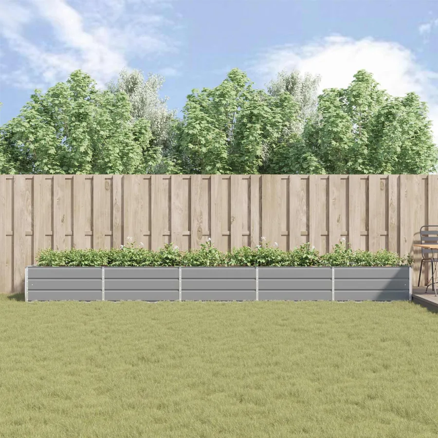 Jardinière Gris clair 480 x 100 x 45 cm Acier galvanisé - 4