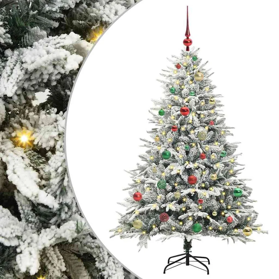 Arbre de Noël artificiel pré-éclairé avec ensemble de boules - 2