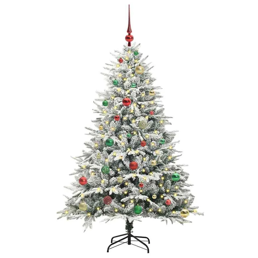 Arbre de Noël artificiel pré-éclairé avec ensemble de boules - 3