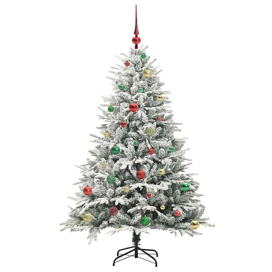 Arbre de Noël artificiel pré-éclairé avec ensemble de boules - 6
