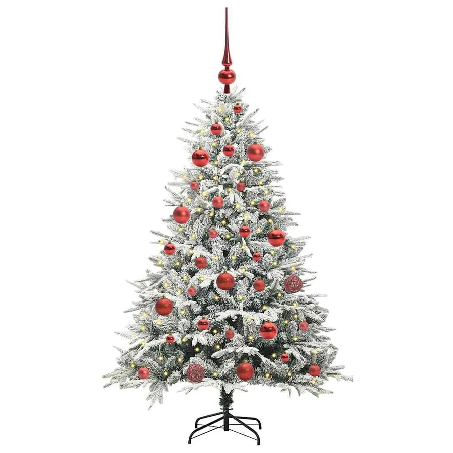 Arbre de Noël artificiel pré-éclairé avec ensemble de boules - 3