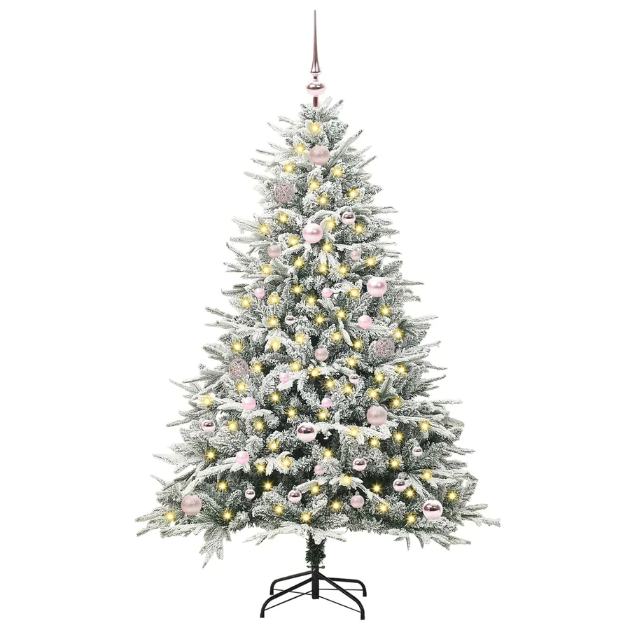 Arbre de Noël artificiel pré-éclairé avec ensemble de boules - 2