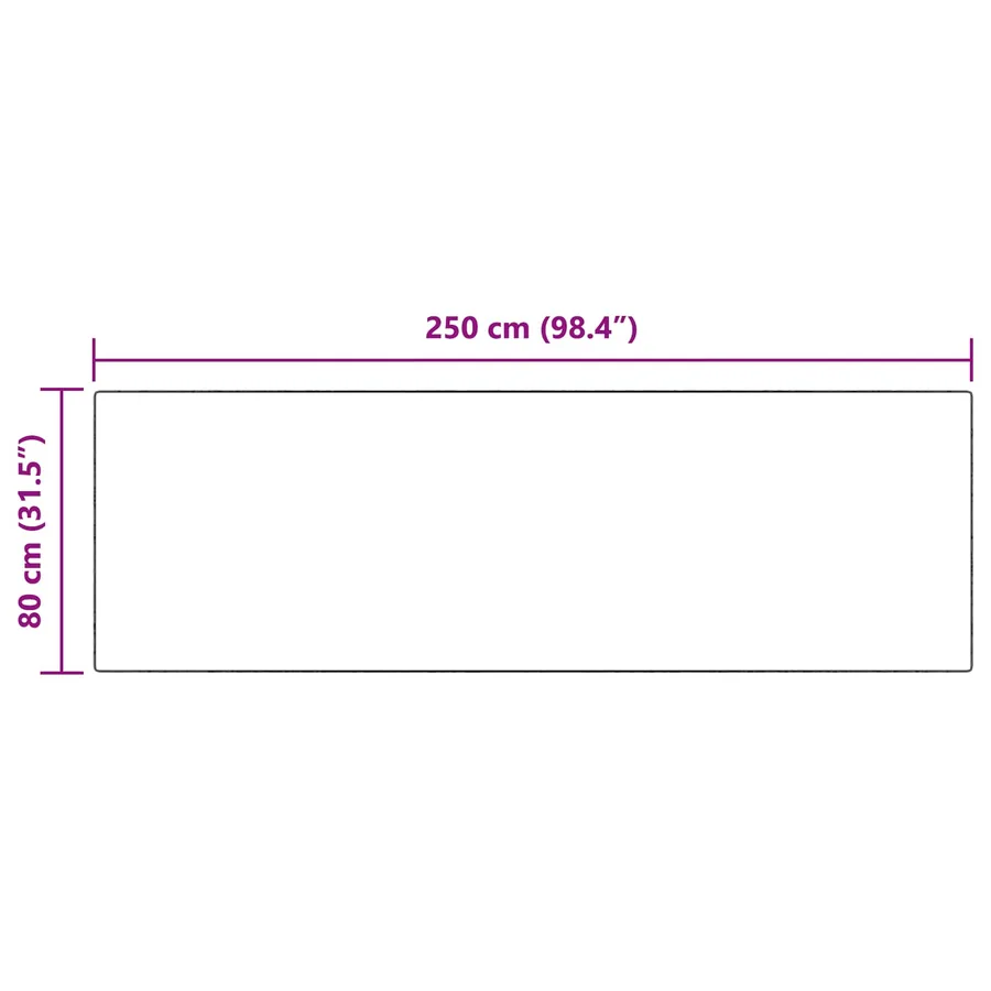 Tapis antidérapant en fausse de lapin OLITE Beige 80 x 250 cm - 10