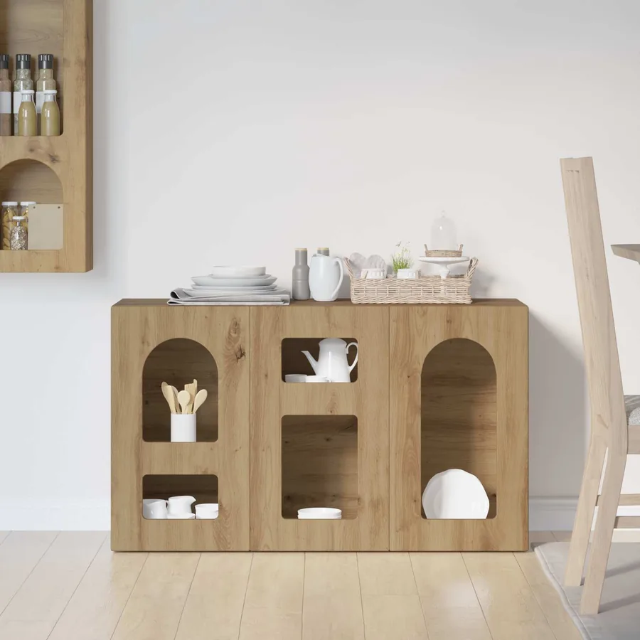 Buffet ELST Chêne artisanal 100 x 35 x 59 cm Bois d'ingénierie - 4