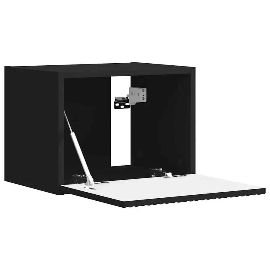 Meuble TV mural 2 pcs Noir 39 x 31 x 29,5 cm Bois d'ingénierie - 5