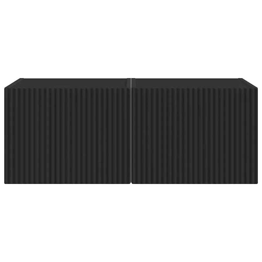 Meuble TV mural 2 pcs Noir 39 x 31 x 29,5 cm Bois d'ingénierie - 7