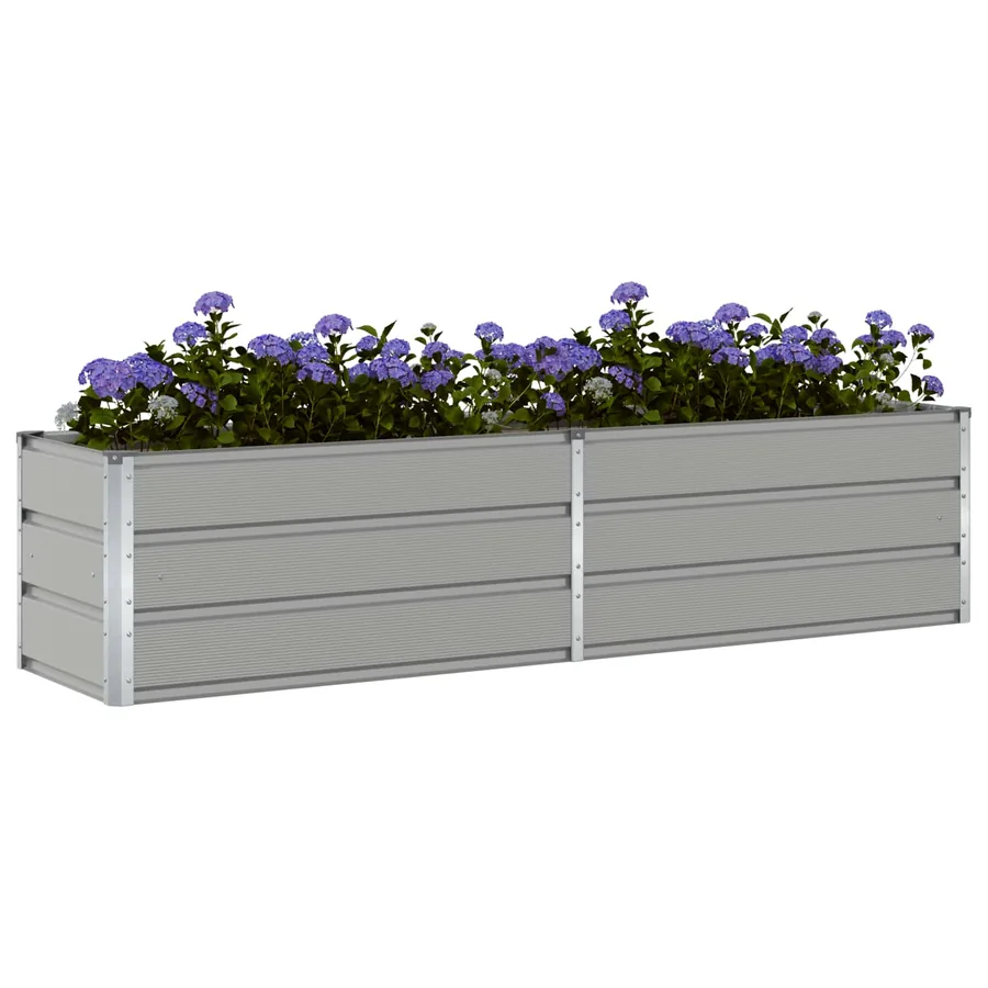 Jardinière Gris clair 195 x 50 x 45 cm Acier galvanisé - 3