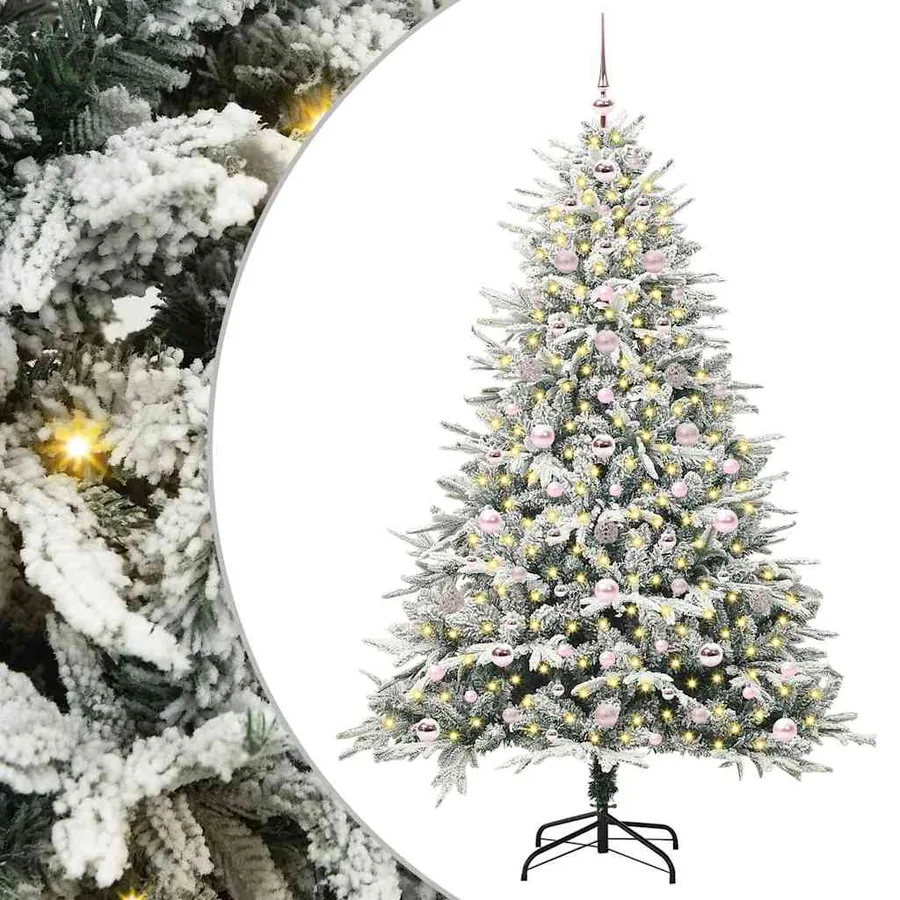 Arbre de Noël artificiel pré-éclairé avec ensemble de boules - 2