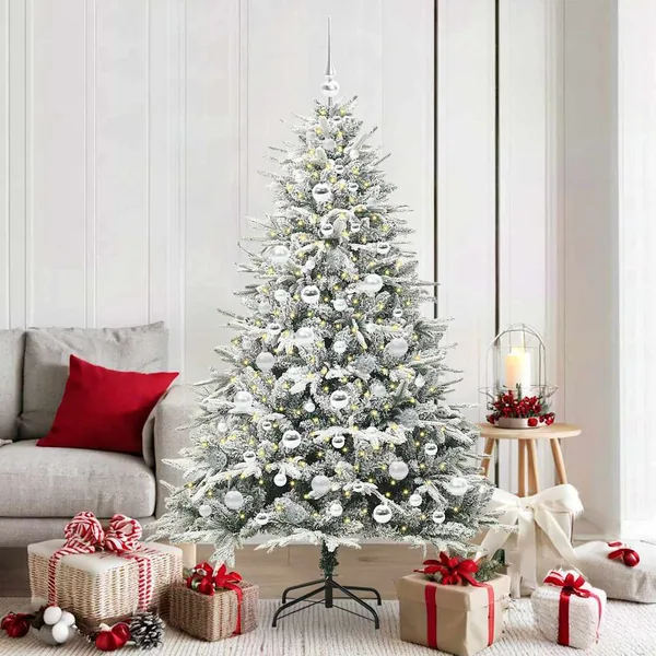 Arbre de Noël artificiel pré-éclairé avec ensemble de boules