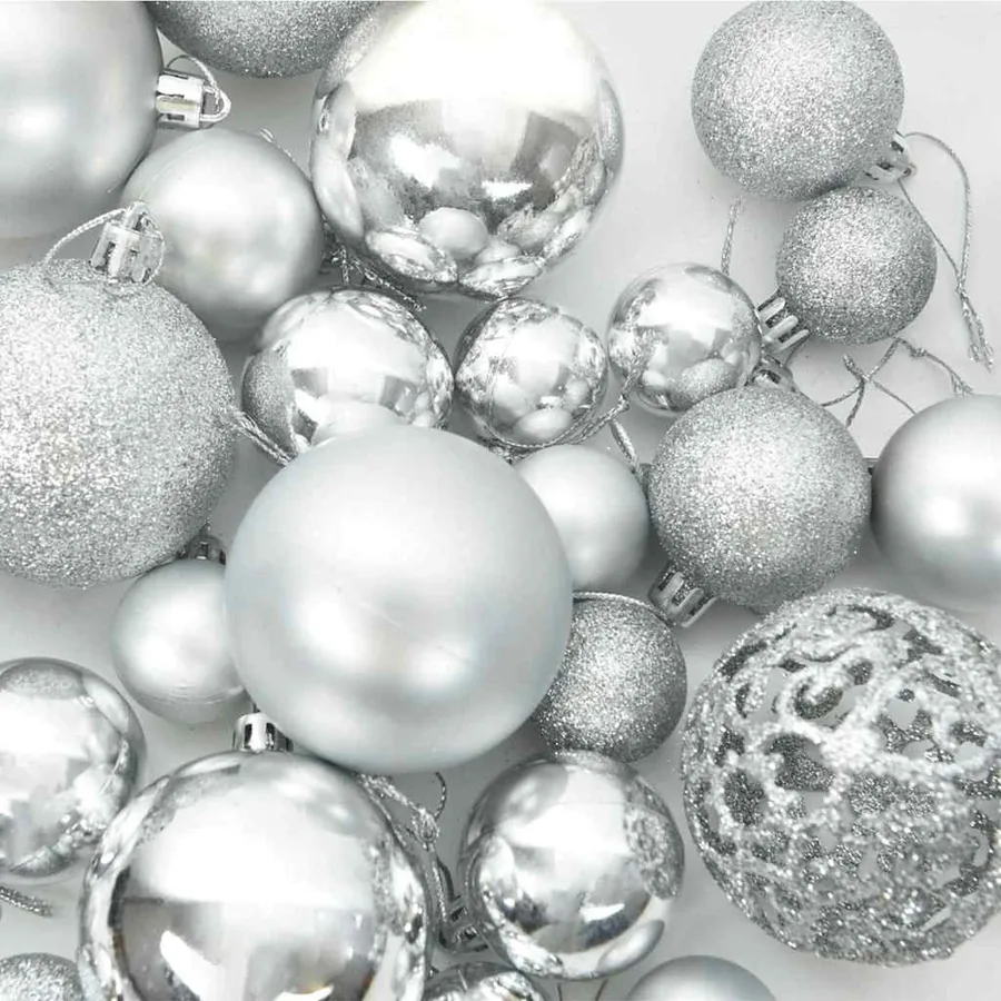 Arbre de Noël artificiel pré-éclairé avec ensemble de boules - 13