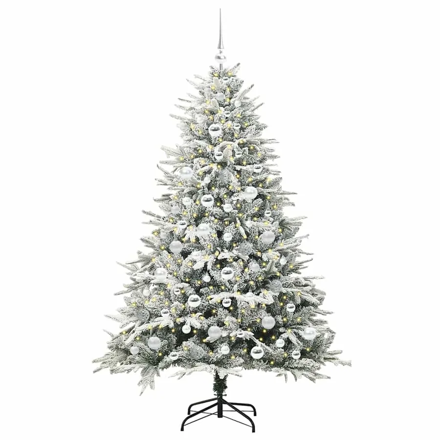 Arbre de Noël artificiel pré-éclairé avec ensemble de boules - 3
