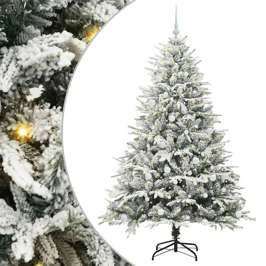 Arbre de Noël artificiel pré-éclairé avec ensemble de boules - 2