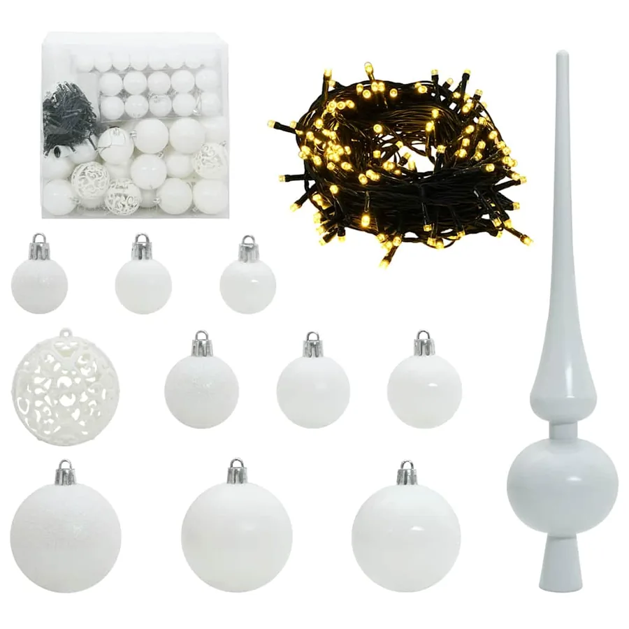Arbre de Noël artificiel pré-éclairé avec ensemble de boules - 6