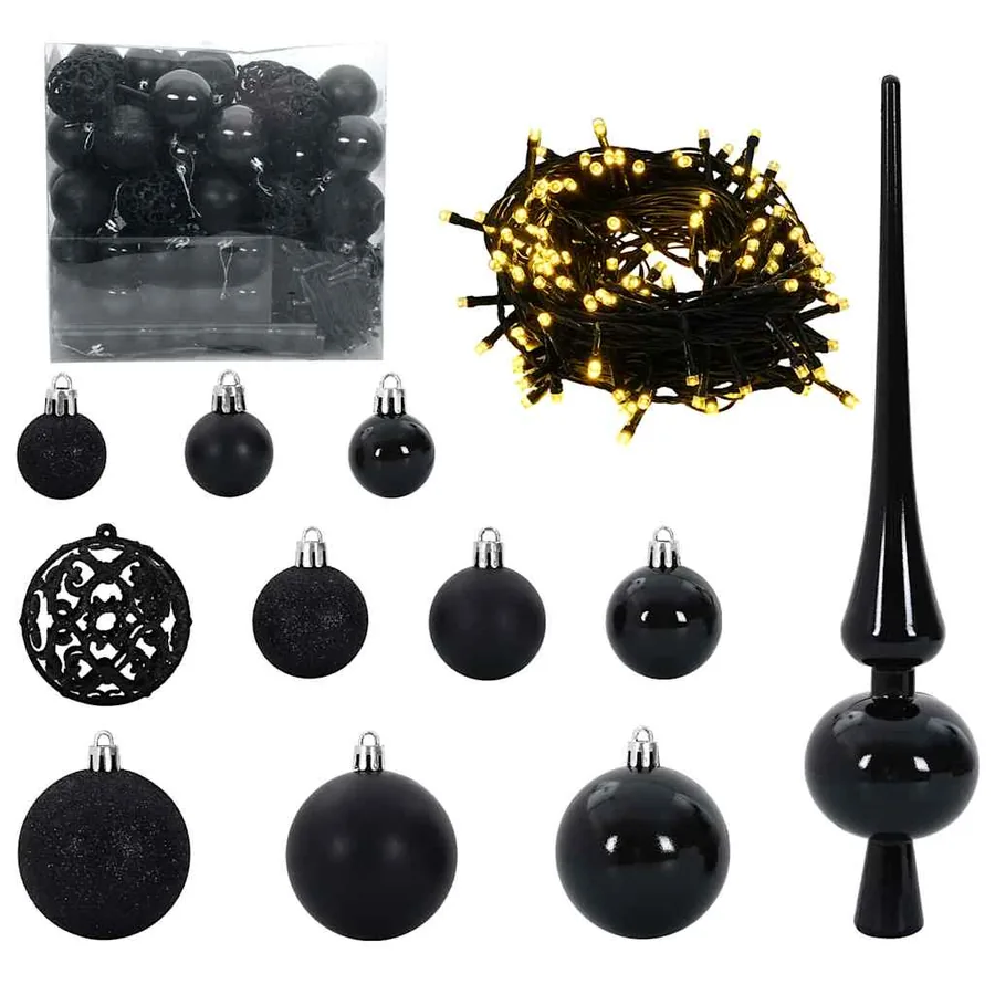 Arbre de Noël artificiel pré-éclairé avec ensemble de boules - 6