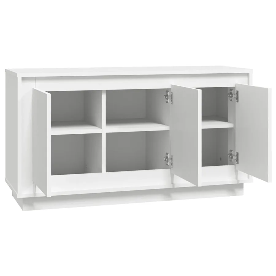 Sideboard white 102x35x55 cm engineered wood - 6
