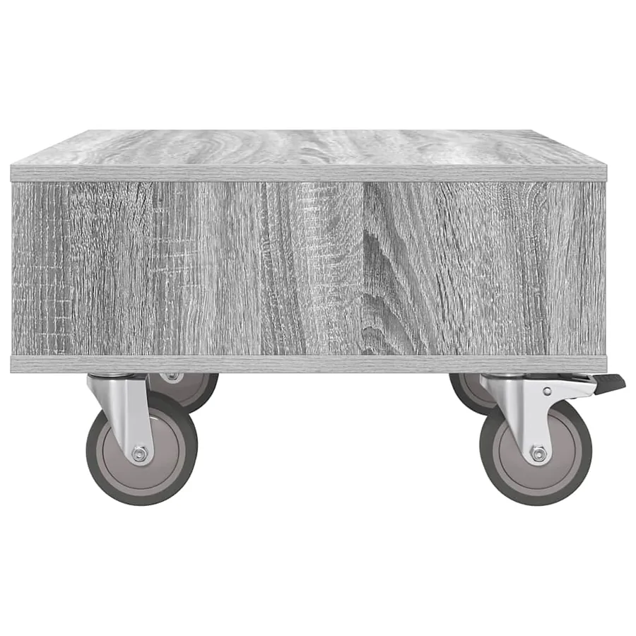 Table d'appoint avec roues Gris Sonoma 50,5 x 50 x 30 cm - 6