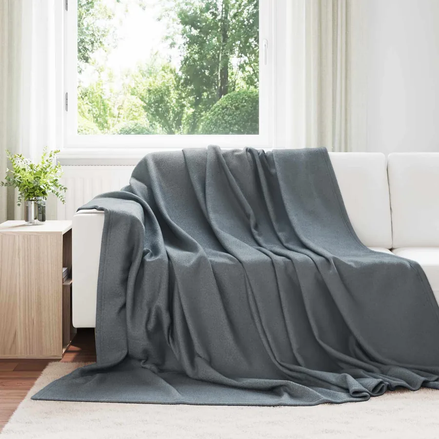 Jeté Gris foncé 270 x 240 cm Toison