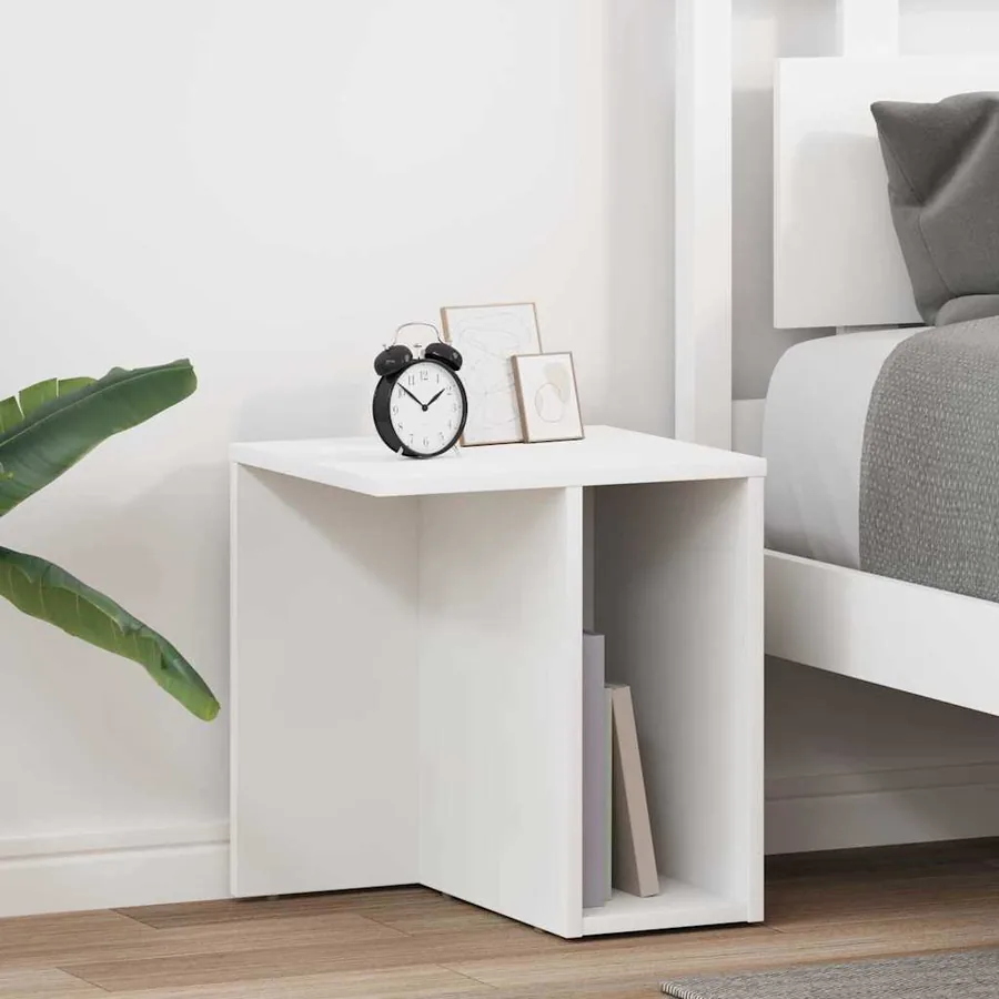 Table d'appoint 2 pcs Blanc 37 x 32 x 40 cm Bois d'ingénierie