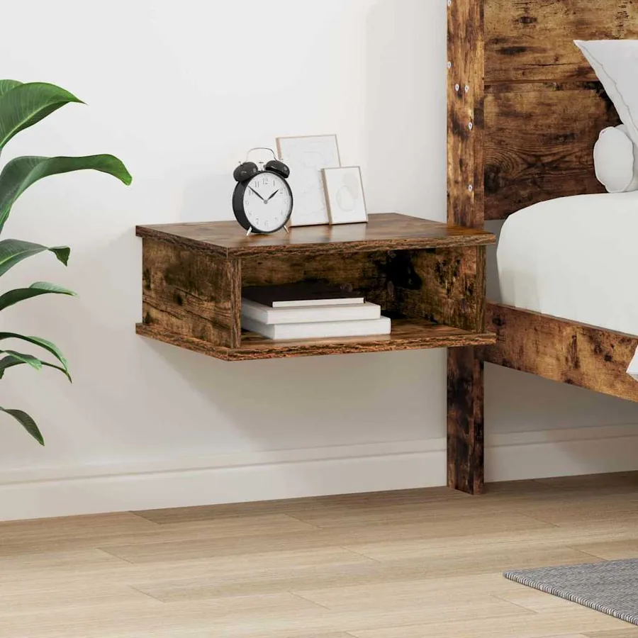Table de chevet Chêne fumé 40 x 31 x 15 cm Bois d'ingénierie