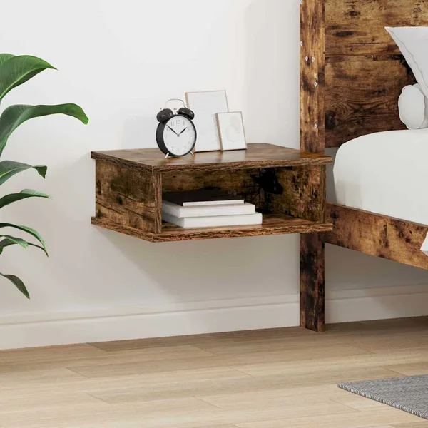 Table de chevet Chêne fumé 40 x 31 x 15 cm Bois d'ingénierie