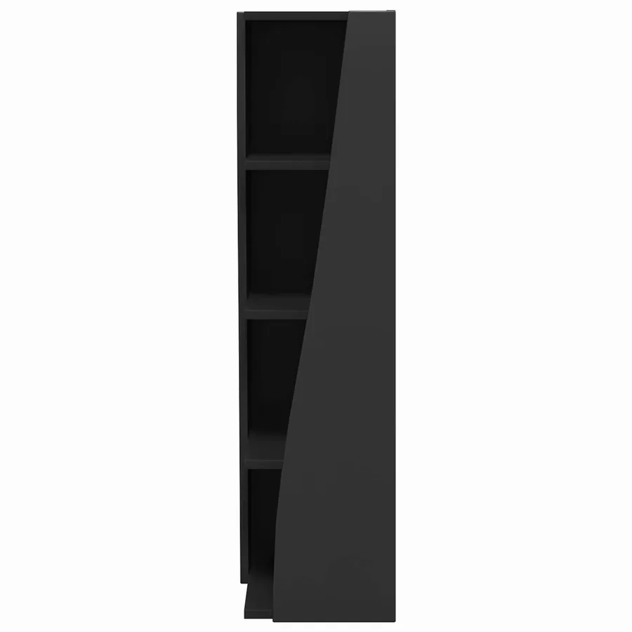 Meuble d'angle Noir 27,5x27x102cm Bois d'ingénierie - 5