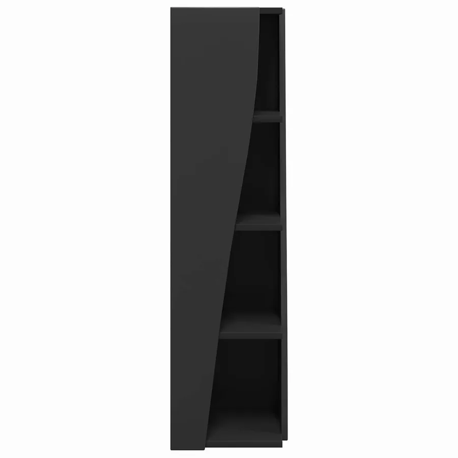 Meuble d'angle Noir 27,5x27x102cm Bois d'ingénierie - 6