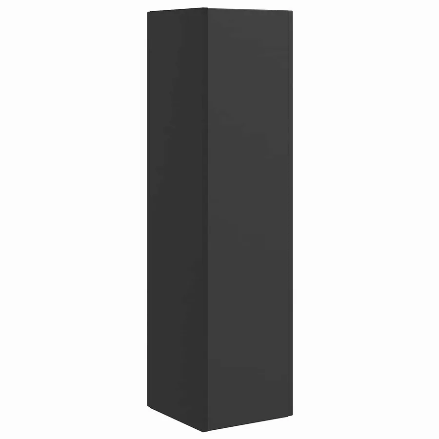 Meuble d'angle Noir 27,5x27x102cm Bois d'ingénierie - 7