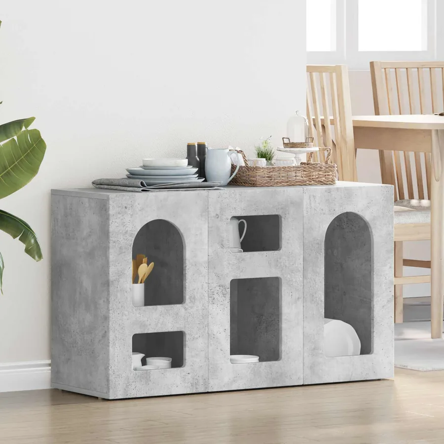 Buffet ELST Gris béton 100 x 35 x 59 cm Bois d'ingénierie