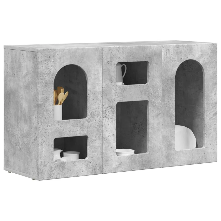 Buffet ELST Gris béton 100 x 35 x 59 cm Bois d'ingénierie - 3