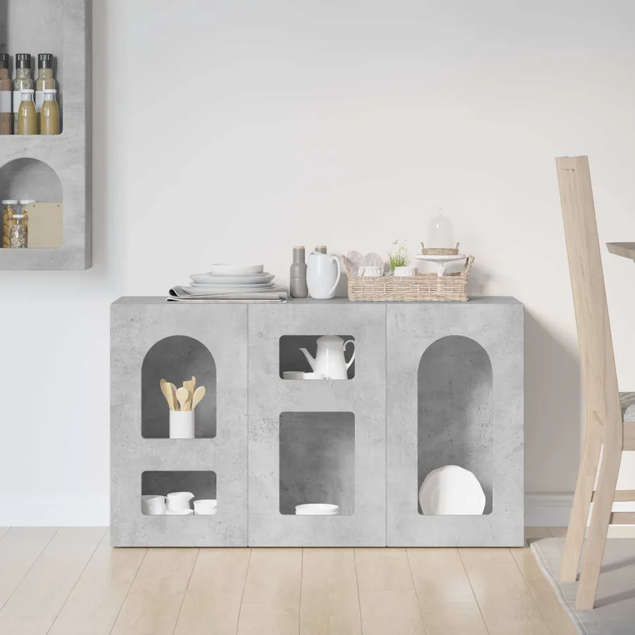 Buffet ELST Gris béton 100 x 35 x 59 cm Bois d'ingénierie - 4