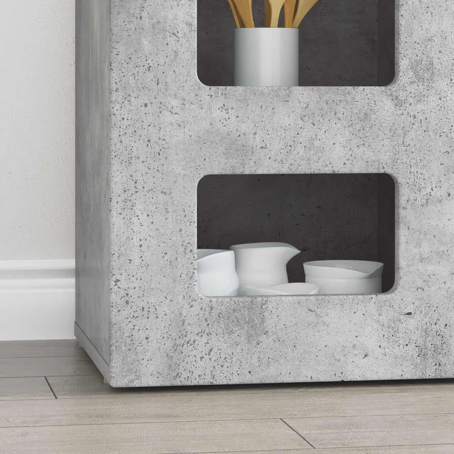 Buffet ELST Gris béton 100 x 35 x 59 cm Bois d'ingénierie - 5