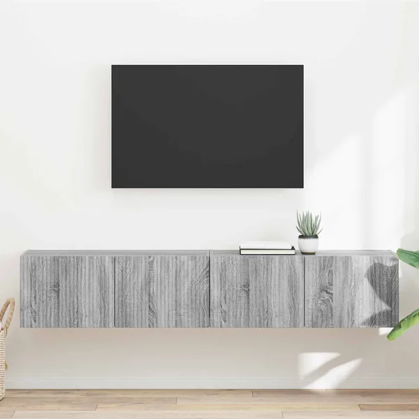 Meuble TV mural 2 pcs Gris Sonoma 78,5 x 31 x 29,5 cm