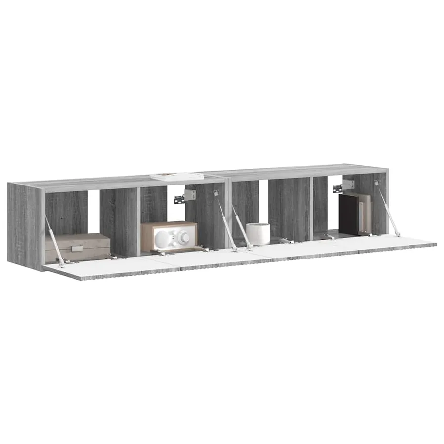 Meuble TV mural 2 pcs Gris Sonoma 78,5 x 31 x 29,5 cm - 3
