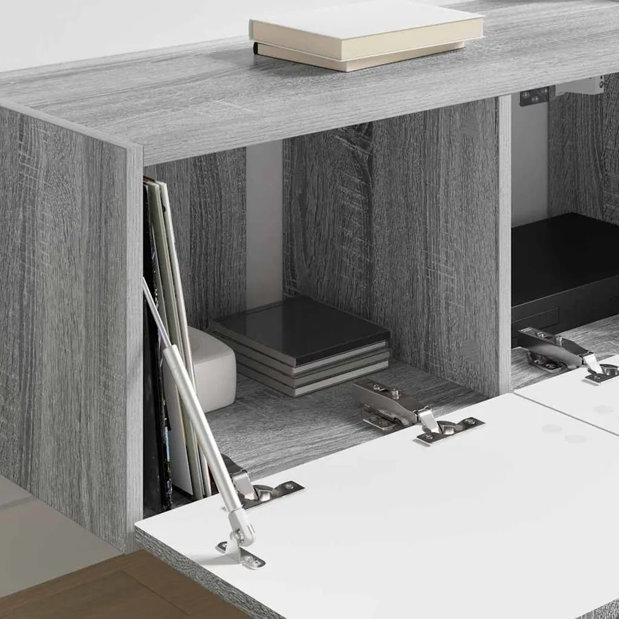 Meuble TV mural 2 pcs Gris Sonoma 78,5 x 31 x 29,5 cm - 4