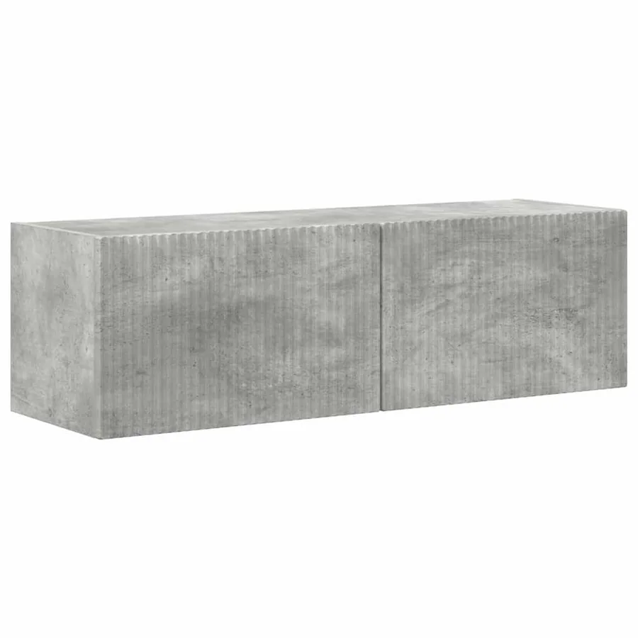 Meuble TV mural 2 pcs Béton 98 x 31 x 29,5 cm Bois d'ingénierie - 5